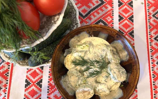 Zucchini in Sauerrahm-Senf-Sauce