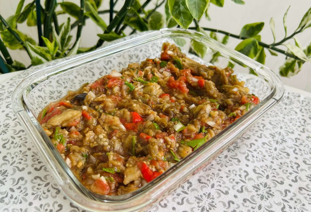 Auberginen-Kaviar (ungebraten)