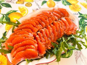 Карпаччо з риби (швидке маринування)